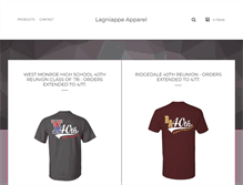 Tablet Screenshot of lagniappeapparel.com